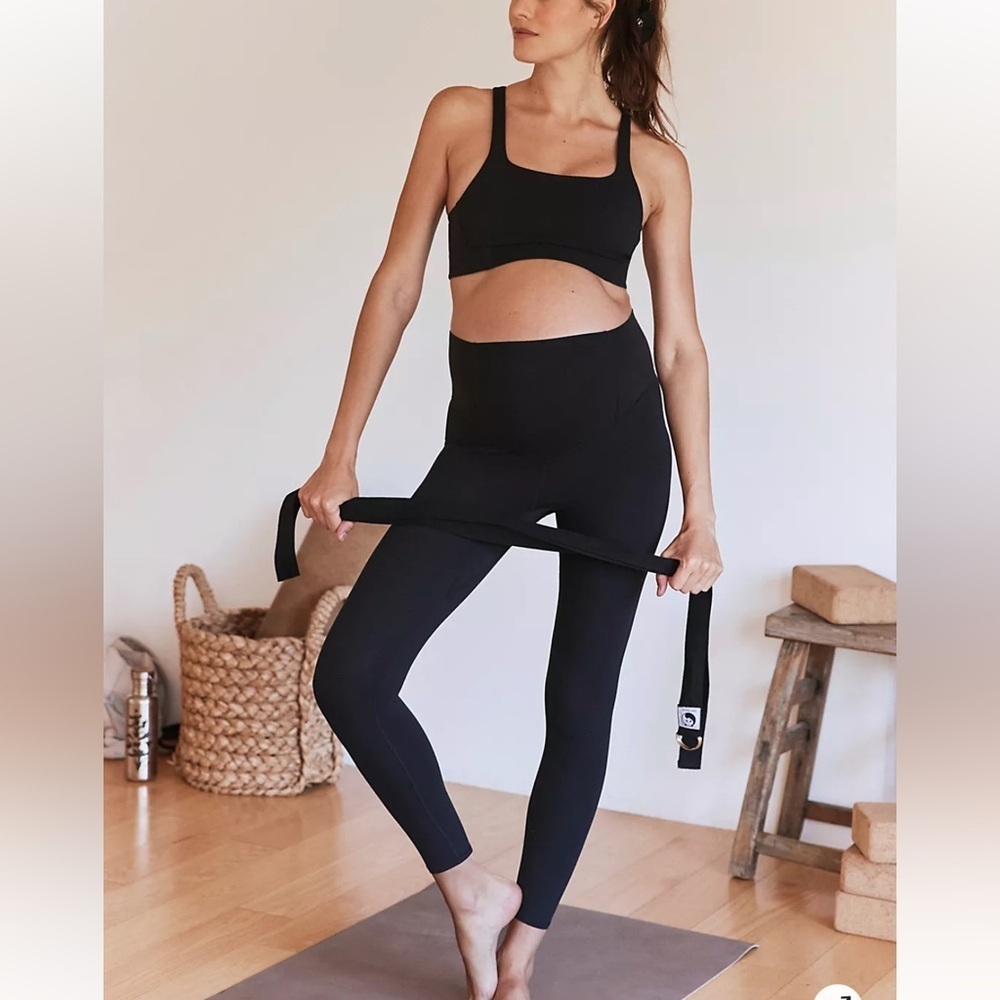 New FP Movement x Hatch Never Better Square Neck Maternity Bra Black